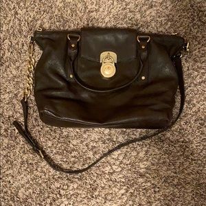 Brown leather Michael Kors purse with gold chain